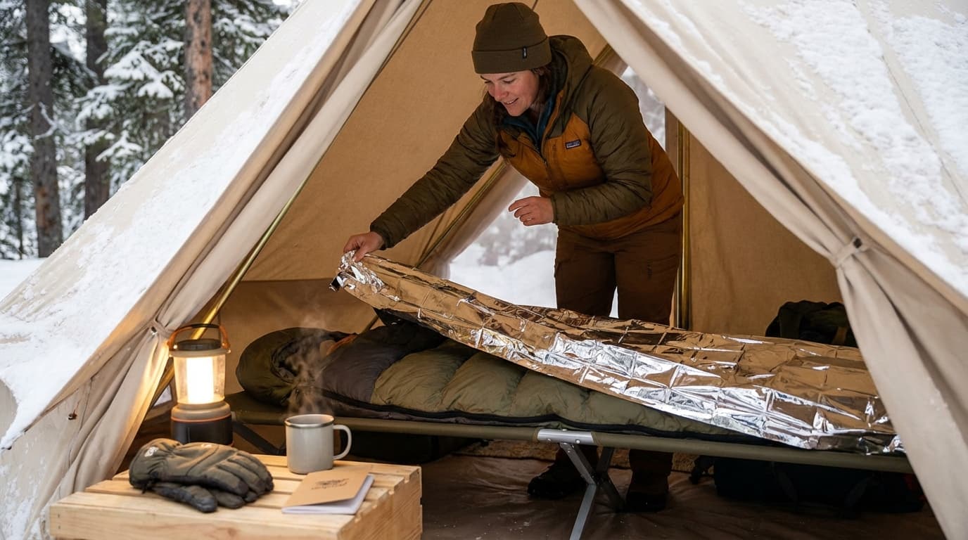 Stay Toasty: Why a Simple Space Blanket Changes Everything for Winter Camping